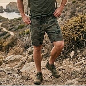 Roark Layover 2.0 Trail Shorts Men's Camo Hybrid Travel Shorts 34